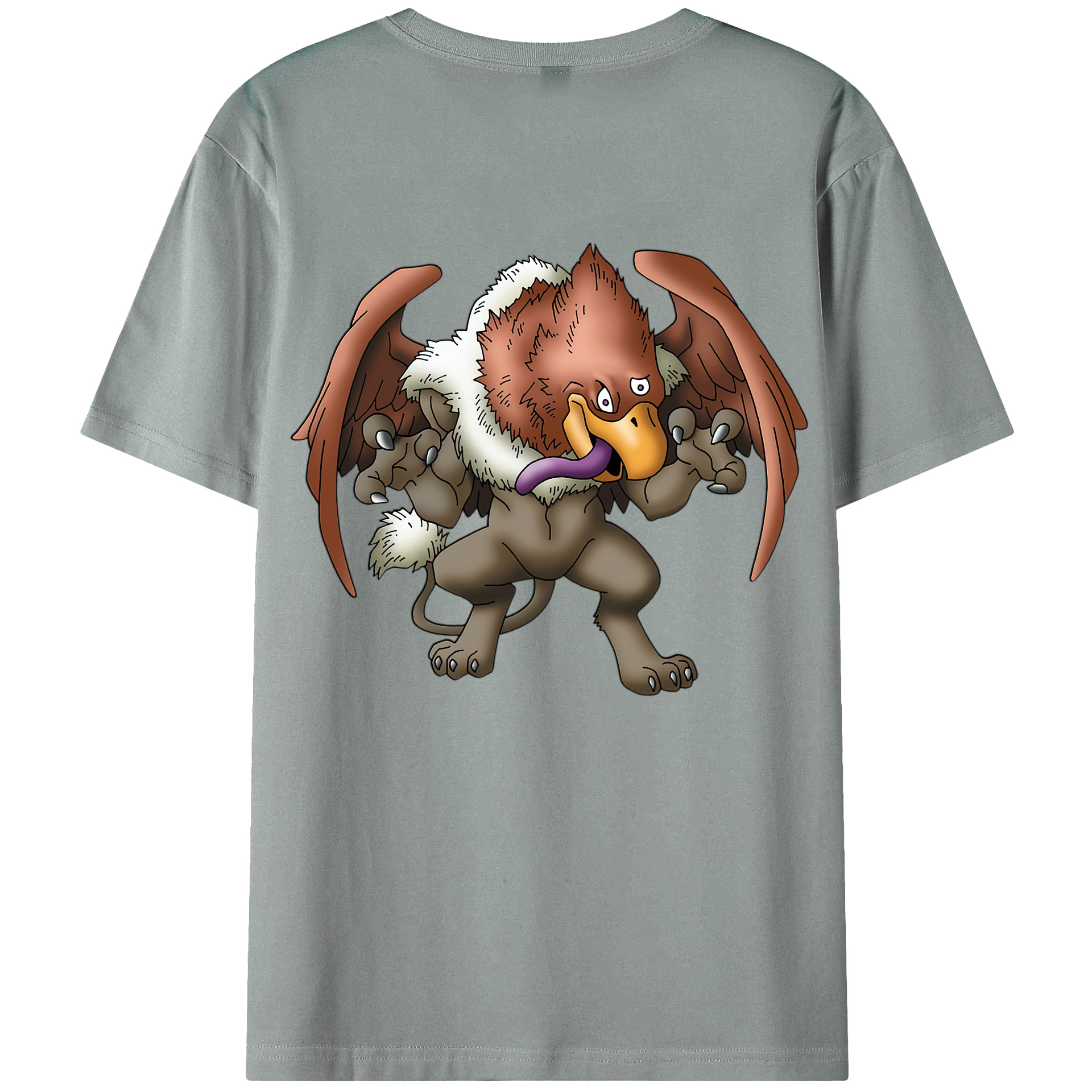 （画像用） ドラゴンクエスト Doragon Kuesuto Dragon Quest 綿100％ メンズ半袖Tシャツ（バックプリント） 通気性